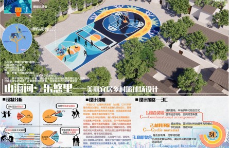 美麗宜居鄉(xiāng)村籃球場最佳創(chuàng)意設計方案|山海間·樂悠里——李欣嬡 張文竹