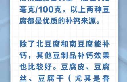 辟謠|鹵水豆腐比其他豆腐更補鈣？